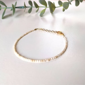 River stone bracelet semi-precious stone natural stone lithotherapy gold plated
