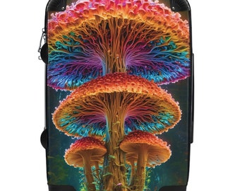 Mushroom Core Custom Koffer reistas met wielen, Beste draagtas, Kerstcadeau verjaardagscadeau familiereis Koffer