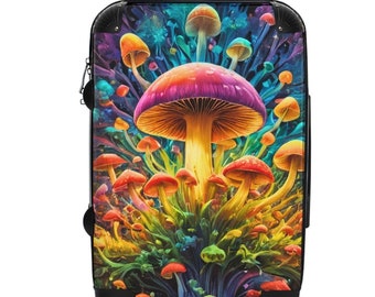 Borsa da viaggio valigia personalizzata Mushroom Core con ruote, migliore borsa per il bagaglio a mano, regalo di Natale regalo di compleanno valigia per viaggio di famiglia