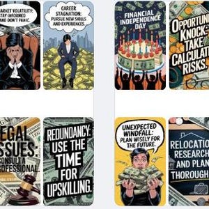Finance and Wealth Building Oracle and Guide- Printable Oracle Deck, Instant Digital Download, Dual sided cards, Pre-aligned Tarot Companion Cards.