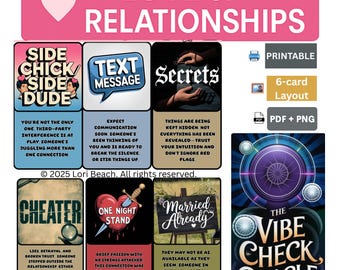 Relationship Dynamics Oracle Deck: 78 Printable Cards (Digital Download)