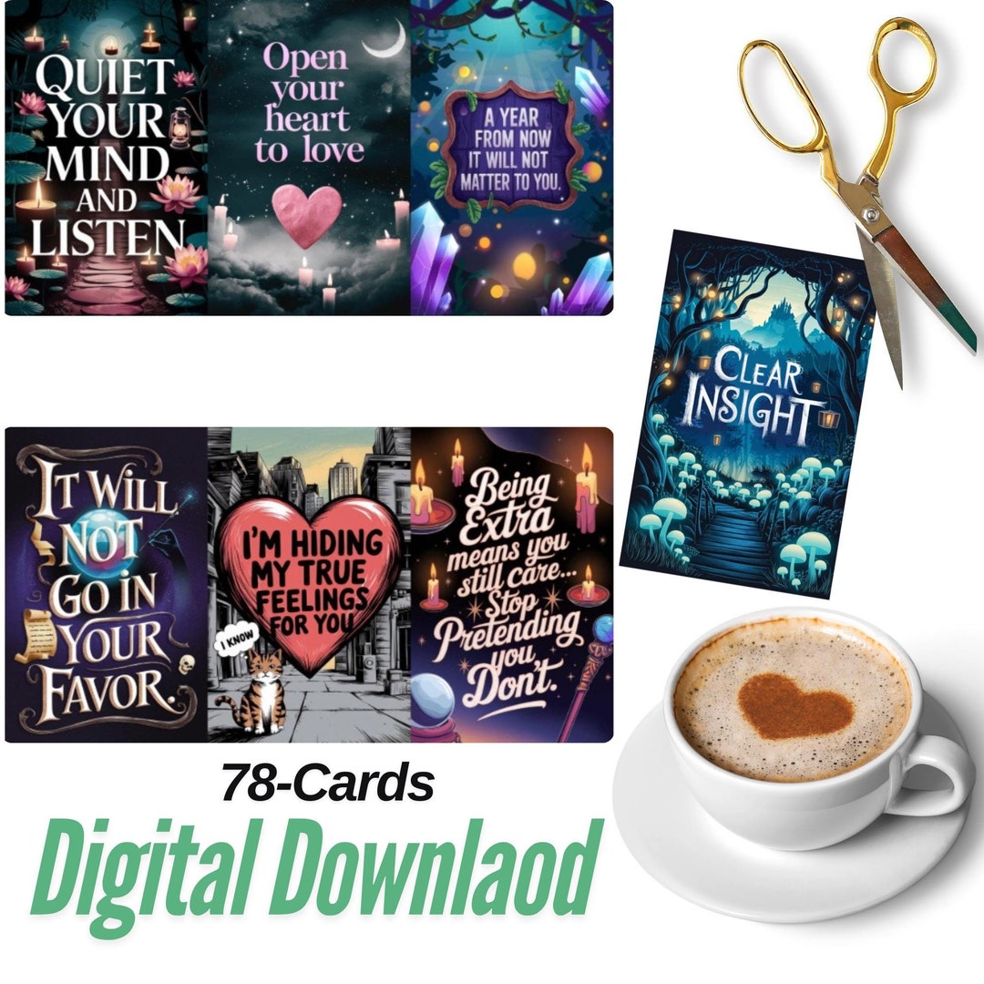 Oracle| Oracle Deck| Instant Digital Download Printable Oracle Cards ...
