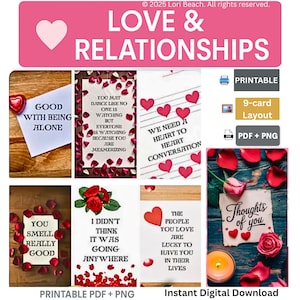 Love Oracle, Tarot Companion Deck- Printable Instant Digital Download. 78-Cards Dual Sided Pre-Aligned Soulmate Twin Flame Oracle cards