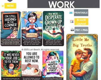 Inner Child Oracle Deck: 78 Printable Message Cards (Digital Download) + 39-Page Guidebook PDF
