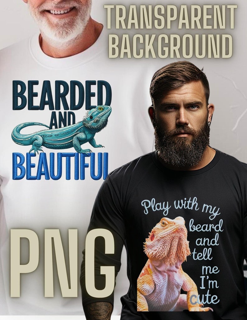 Bearded Dragon PNG & SVG Bundle. Bearded Png Bundle, Transparent