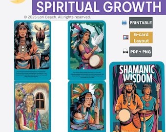 Shamanic Wisdom Oracle Deck: 64 Cards (Digital Download)