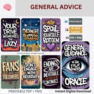 78-Card Oracle Cards-Digital Download Oracle Deck Instant Access Print at home Digital product. Dual Sided Pre-Aligned Easy to Print