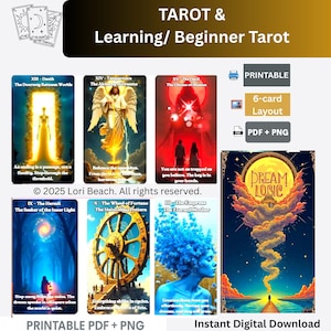 Tarot| 78 printable tarot cards| Instant access | Digital Download| Pre-aligned with two cover sheets