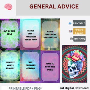 Tarot Oracle Deck Companion 80-card deck Instant Download Print at Home Print, Cut, Use. Intuition Divination, Oracle Deck Digital Printable