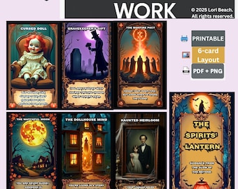 Halloween Oracle Card Deck: Spirits' Lantern Guidance (Instant Download)