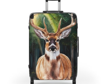 Suitcase luggage Deer theme suitcase set best carry on bag away bag vacation luggage road trip suitcase, New luggage set Cruise trip luggage