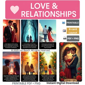 Oracle |Open Communication for Couples- 66 unique cards Instant Digital Download Printable Pre-Aligned Dual Sided Deck