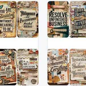 Ephemera Oracle, Junk Journal Deck, Oracle Card Set, Vintage Oracle, Printable Oracle, Digital Oracle, Oracle Deck PDF, Oracle Deck PNG, Oracle Guidance, Oracle Messages, Oracle Keywords, Oracle Insights, Oracle Ephemera