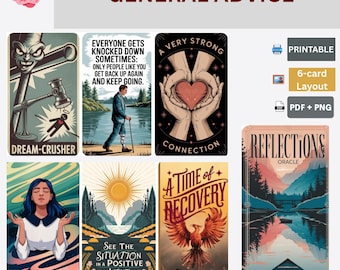 78-Card Oracle Message Deck: Printable Tarot Companion (Digital Download)