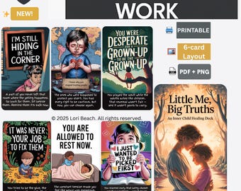 Inner Child Oracle Deck: 78 Printable Message Cards (Digital Download) + 39-page Guidebook PDF