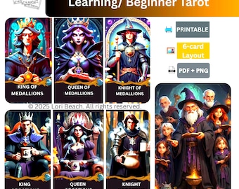 Witchy Tarot Card Deck: 78-Card Divination Oracle (Digital Download)