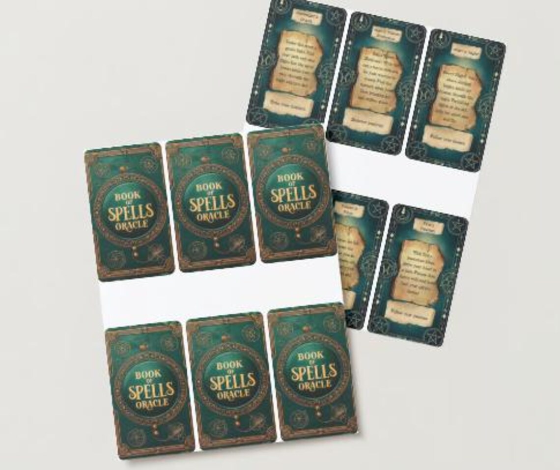Book of Spells Oracle Deck: 78 Cards, Tarot Companion (PDF & PNG) - Etsy