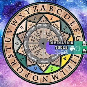 Printable Pendulum Board -Instant Digital Download| Divination Tool| Pendulum not included