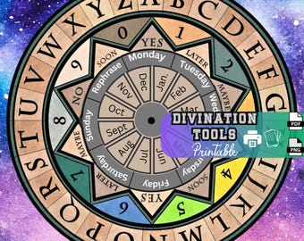 Printable Pendulum Board -Instant Digital Download| Divination Tool| Pendulum not included