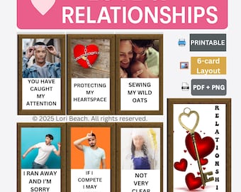 Love & Romance Oracle Deck: 60 Card Printable Tarot (Digital Download)