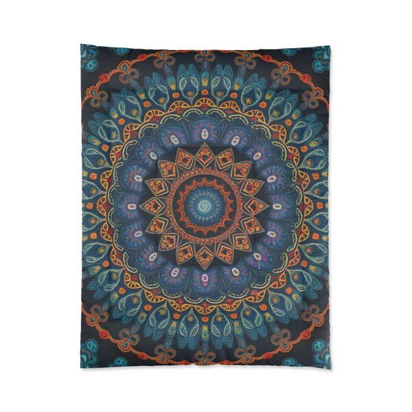 Boho Indian Mandala zen Spiritual Decor Bedroom Comforter 4 Sizes. Best christmas Birthday Gift teen room dorm room Comforter Youth Adult