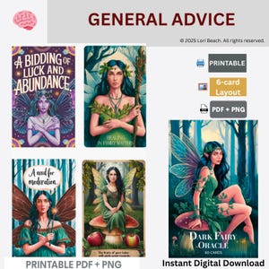 Dark Fairy Oracle Deck: 60-Card Mystical Tarot (Digital Download)