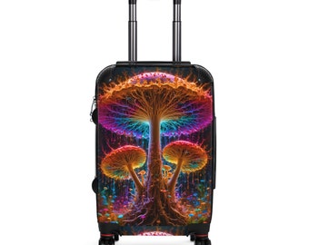 Borsa da viaggio valigia personalizzata Mushroom Core con ruote, migliore borsa per il bagaglio a mano, regalo di Natale regalo di compleanno valigia per viaggio di famiglia