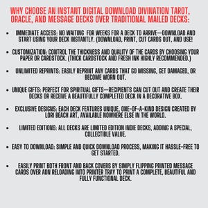 Finance and Wealth Building Oracle and Guide- Printable Oracle Deck, Instant Digital Download, Dual sided cards, Pre-aligned Tarot Companion Cards.