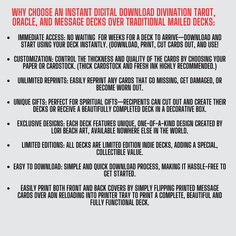 Finance and Wealth Building Oracle and Guide- Printable Oracle Deck, Instant Digital Download, Dual sided cards, Pre-aligned Tarot Companion Cards.
