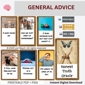 Oracle Deck Tarot Deck Companion 80-Card Mini Deck Instant Download Digital Print at Home Pre-Aligned Instant Access No Experience Needed.