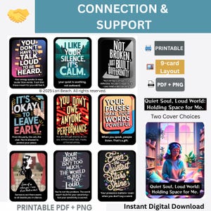 Quiet Soul, Loud World Oracle Deck – 78 Printable Cards for Introverts, Neurodivergent Minds, Self-Love & Social Anxiety Support