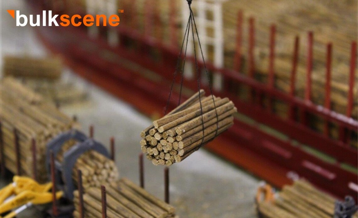 BULKSCENE - SMALL DIAMETER MODEL TIMBER LOGS FOR OO/HO GAUGE WAGONS - BULK PACKS