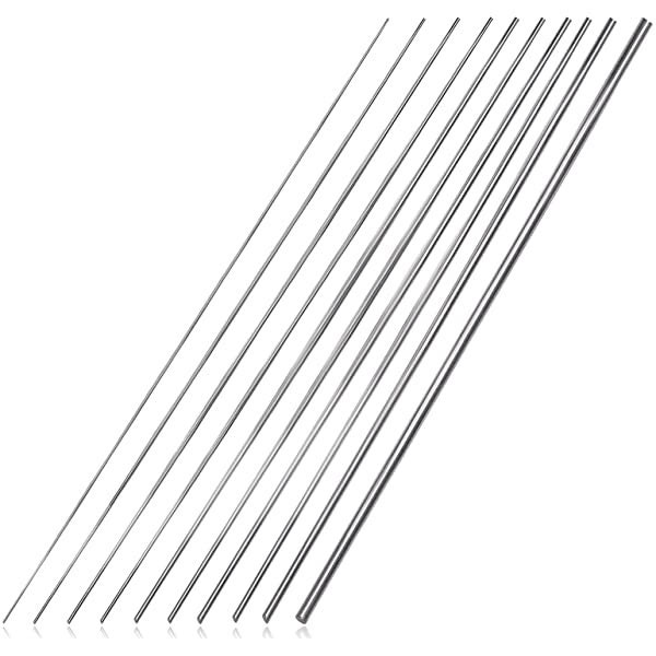 0.5mm Piano Wire Metal Rod Straight Lengths Model Building 300mm - Pack of 10