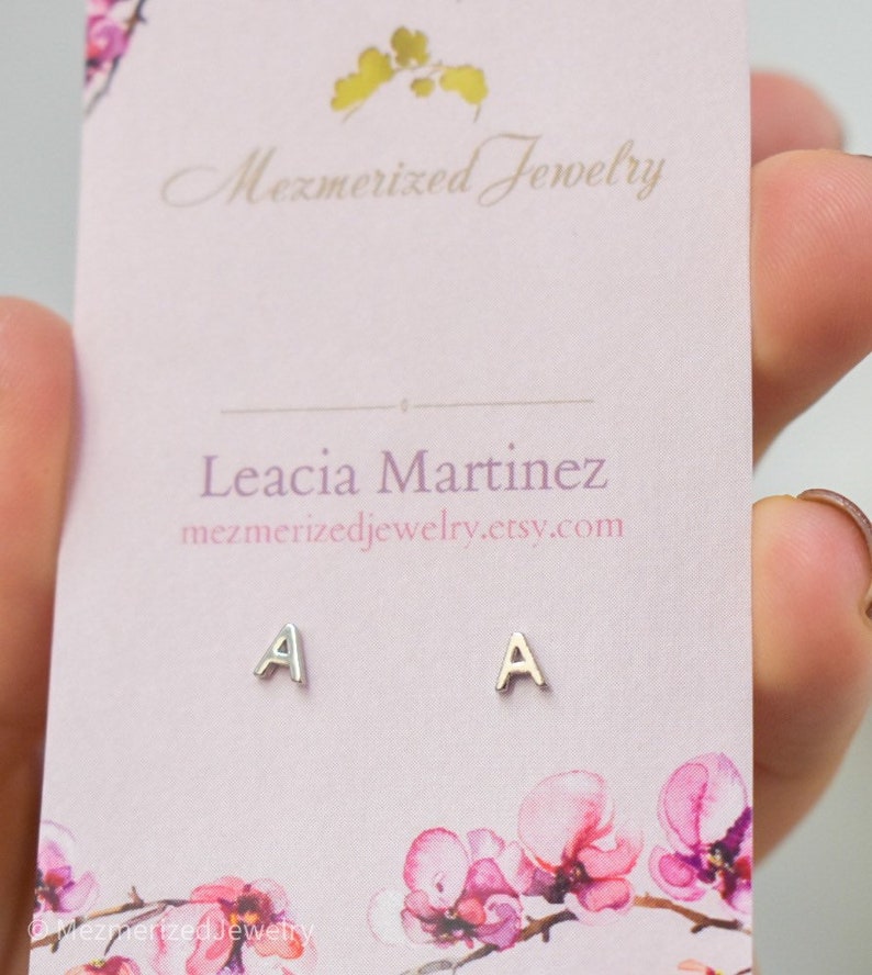Initial stud earrings gold stud earrings letter A letter M Etsy