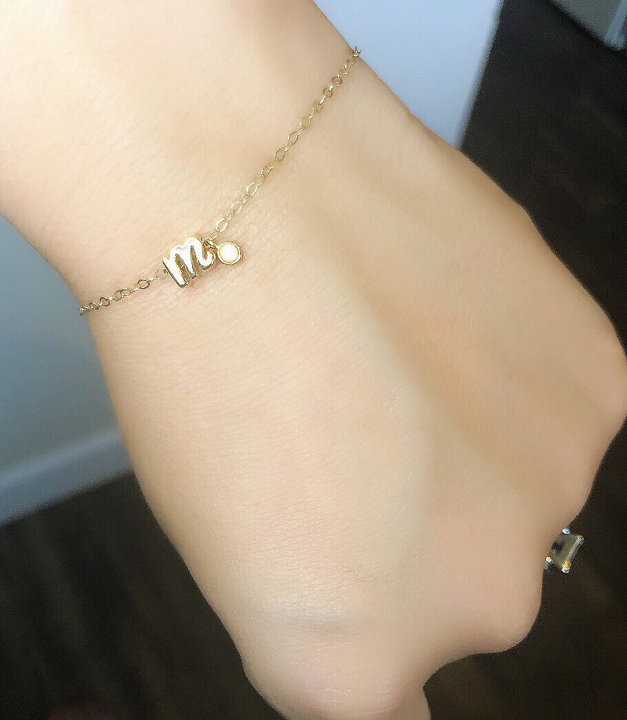M initial bracelet Outlet