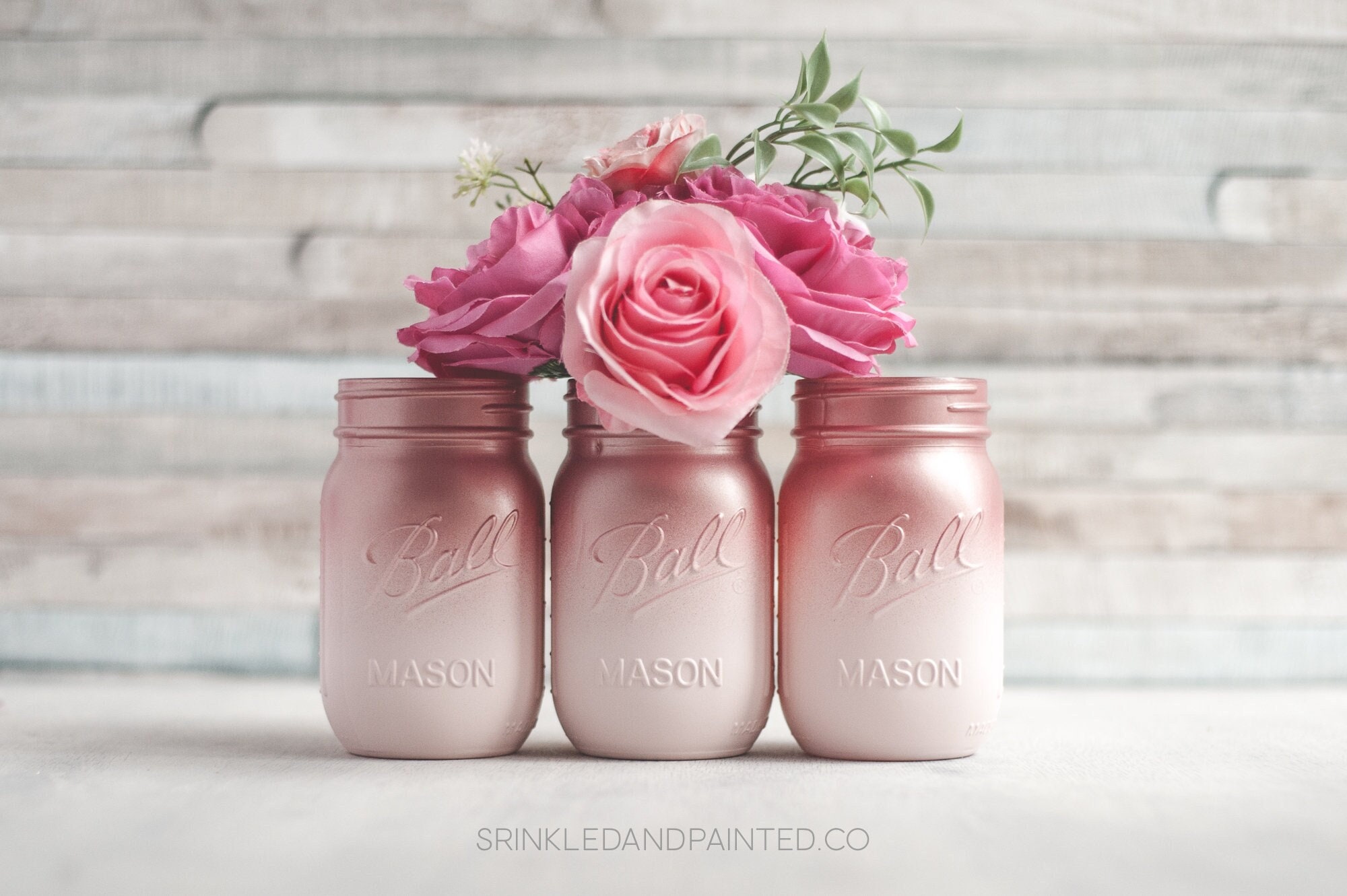 Set of 12 Rose Gold and Blush Pink Centerpiece Rose Gold Home Etsy