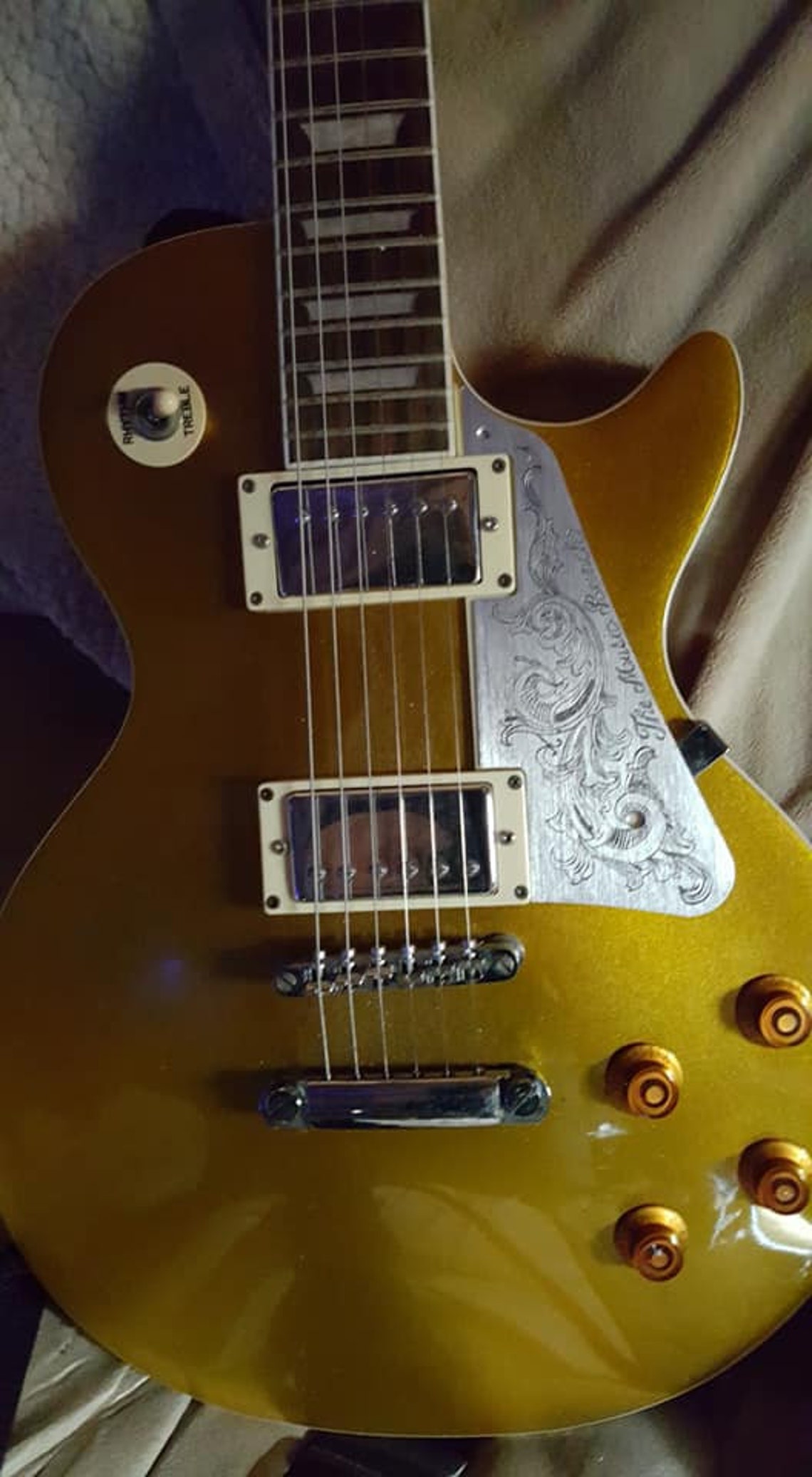 Custom Hand Engraved Pick Guard for Gibson Les Paul Etsy