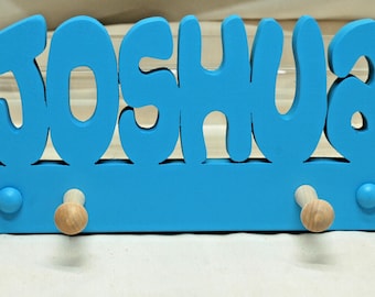 PERSONALIZED CHILDRENS coat hook coat peg door hanger painted personalized handmade kids hangers coat hook coat peg kids door hanger CH3