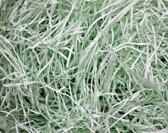11-LIGHT GREEN shredded paper hamper fill gift box filler paper and party supplies straight cut shredded paper gift packaging baby green