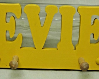 PERSONALIZED WOODEN coat hook personalized kids coat peg hangers bedroom door hangers coat peg hook hangers childrens bedroom hanger CH2