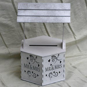A1488 CARD BOX wishing well wedding post wedding post box candy bar drop box candy cart donut doughnut wall wedding post hexagon