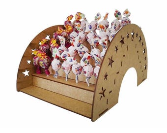 L06-LOLLIPOP STAND lolly stand party table decor wedding birthday centerpiece candy bar candy cart sweet stand wooden wedding table