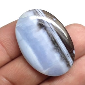 Natural Blue Opal Loose Gemstone Cabochon Pear 23Cts 34X23X5mm Top AAA Quality Blue Opal Gemstone