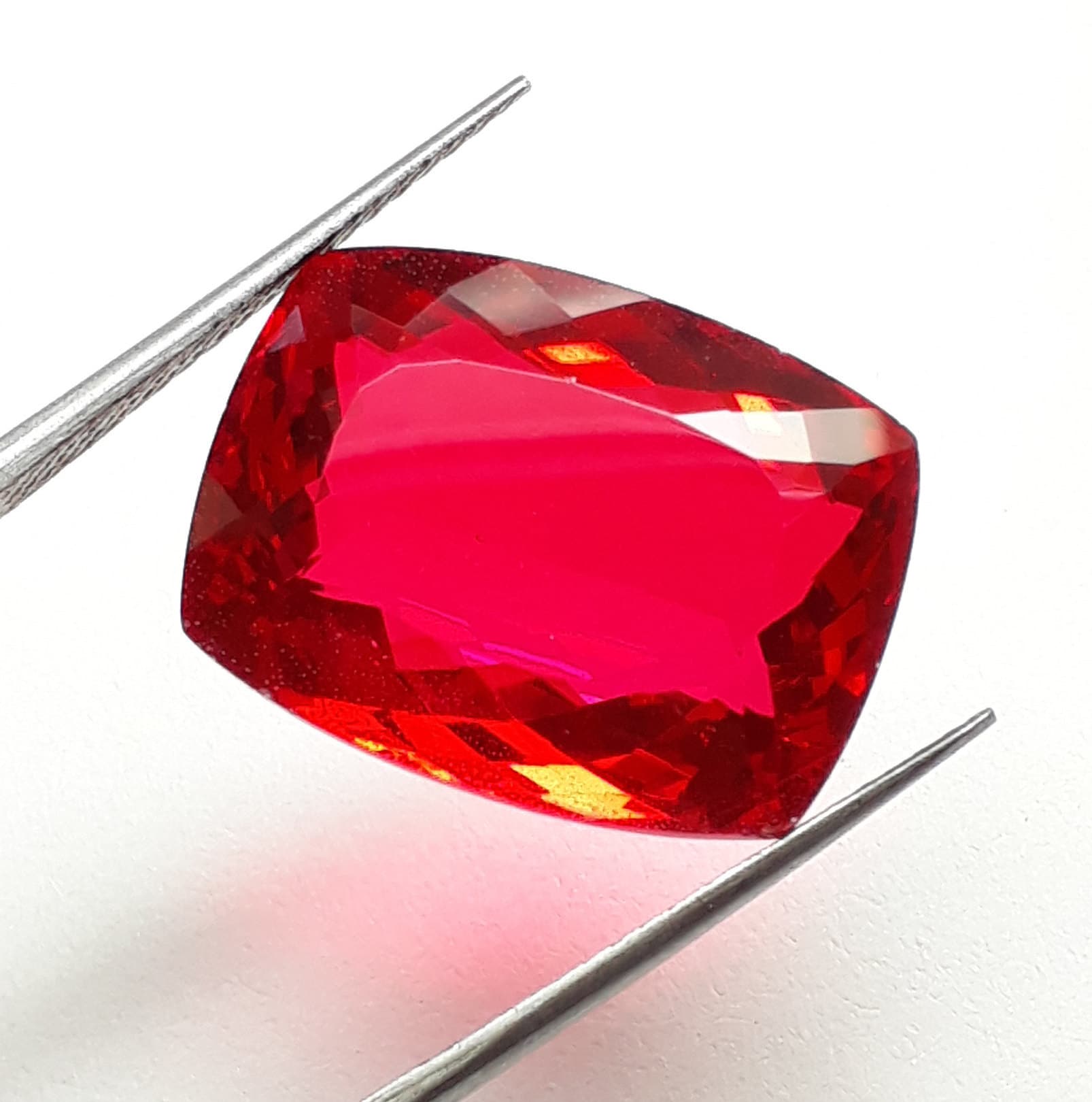 Stunning Natural Faceted Crystal Red Ruby Doublet Gemstone | Etsy