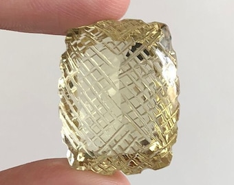 Amazing Lemon Quartz Gemstone, Laser Cut Carving Lemon Quartz, Top Quality Yellow Lemon Quartz Loose Gemstone For Jewellery Making