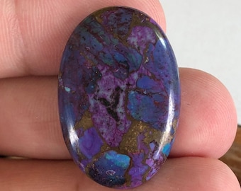 32 x 22 MM Natürliche Lila Kupfer Türkis Edelstein Lila Mohave Türkis Kupfer Oval Türkis Cabochon Edelstein für die Schmuckherstellung