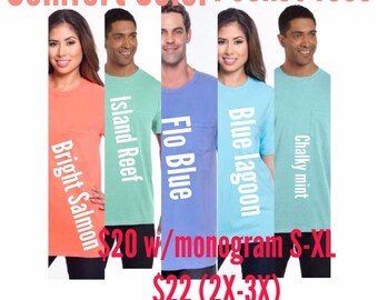 Customized Comfort Color Pocket Tees