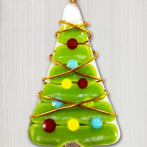 Geschmolzene Glas baum Ornament