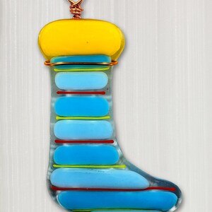 Handgefertigte, uni-a-art geschmolzene Glas Baum Ornament