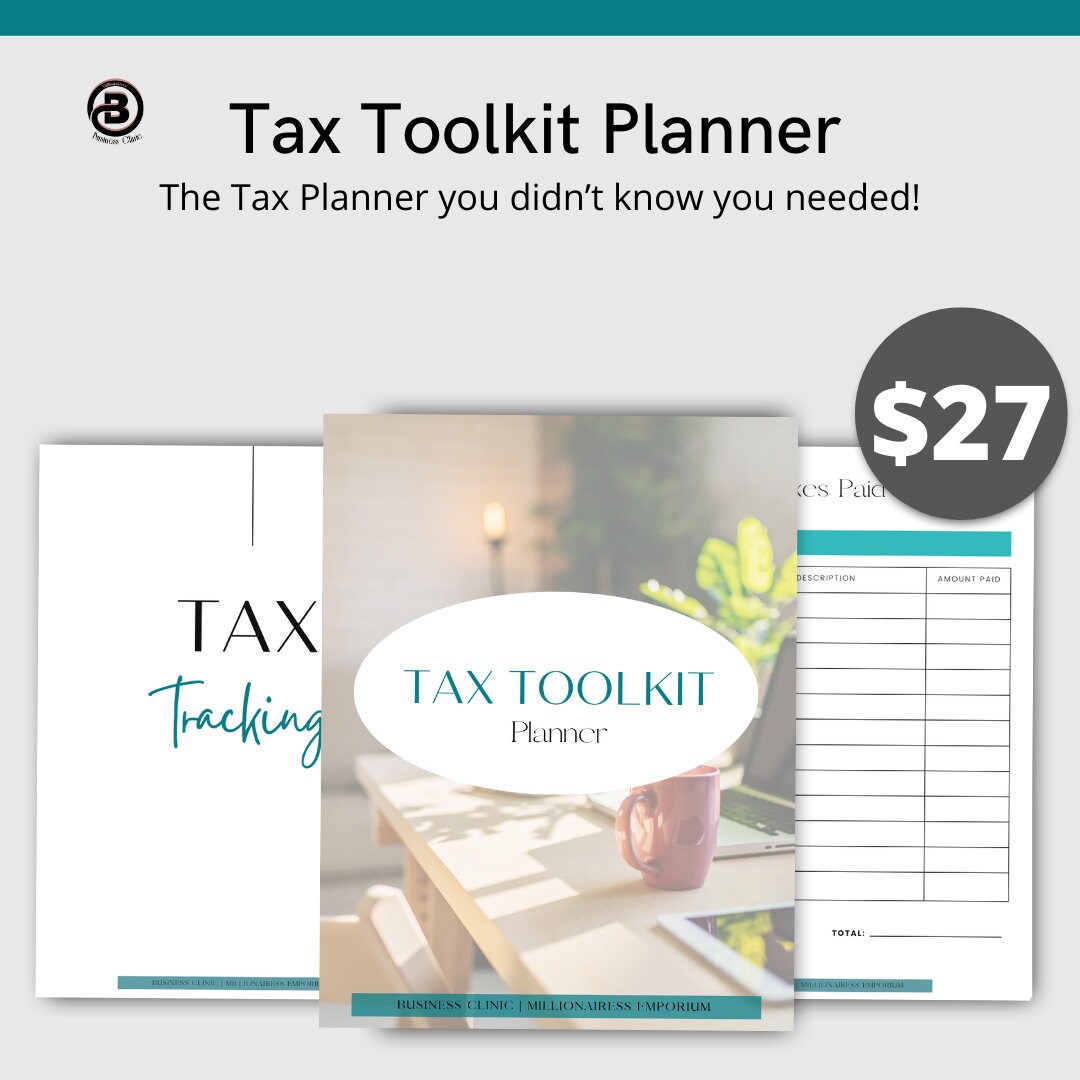 Tax Toolkit Planner Money Saving Tax Checklist taxes Etsy